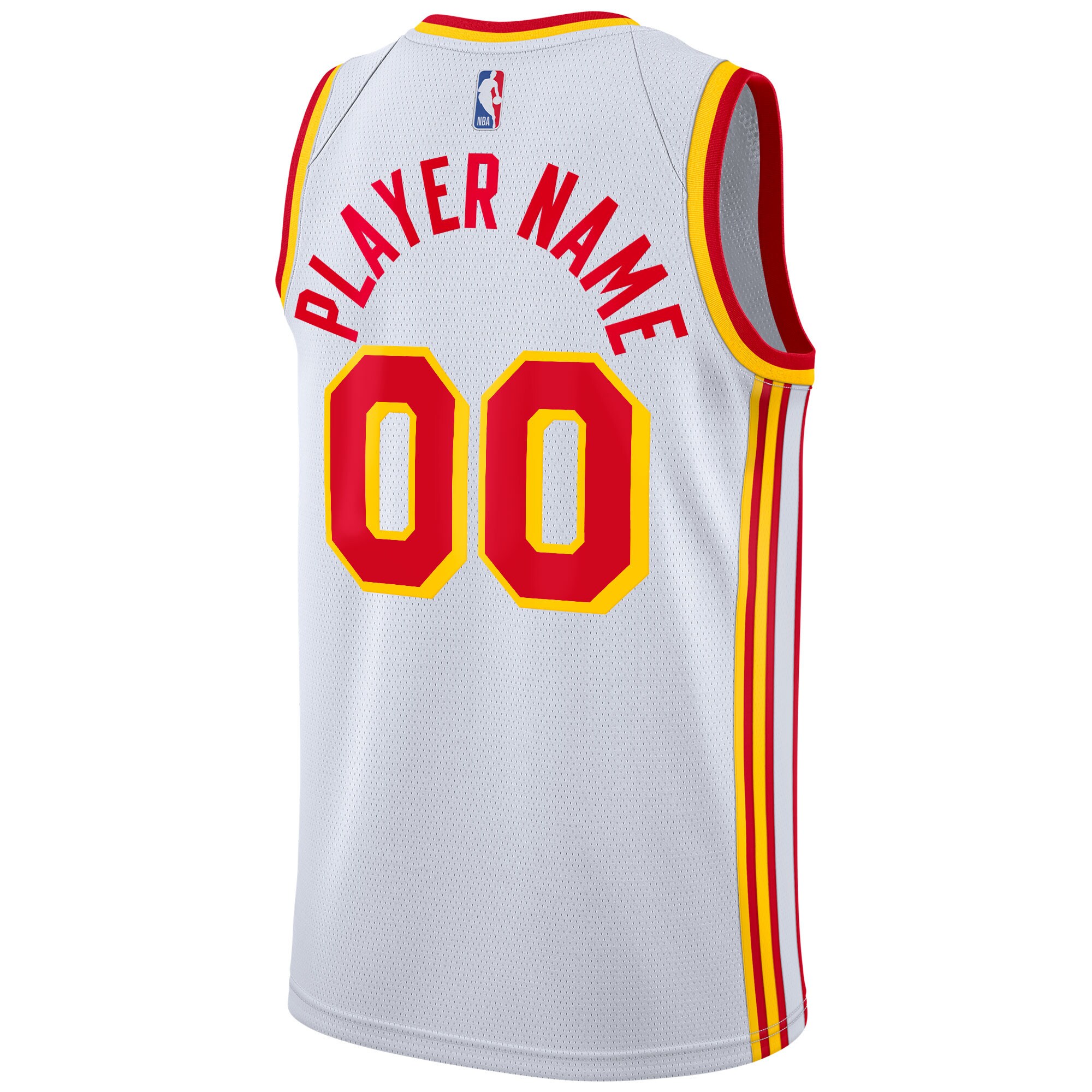 Men's Atlanta Hawks White 2020/21 Swingman Custom Jersey - Association Edition