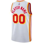 Men's Atlanta Hawks White 2020/21 Swingman Custom Jersey - Association Edition