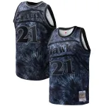 Men's Atlanta Hawks Dominique Wilkins Black Hardwood Classics 1986/87 Tie-Dye Swingman Jersey