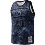 Men's Atlanta Hawks Dominique Wilkins Black Hardwood Classics 1986/87 Tie-Dye Swingman Jersey