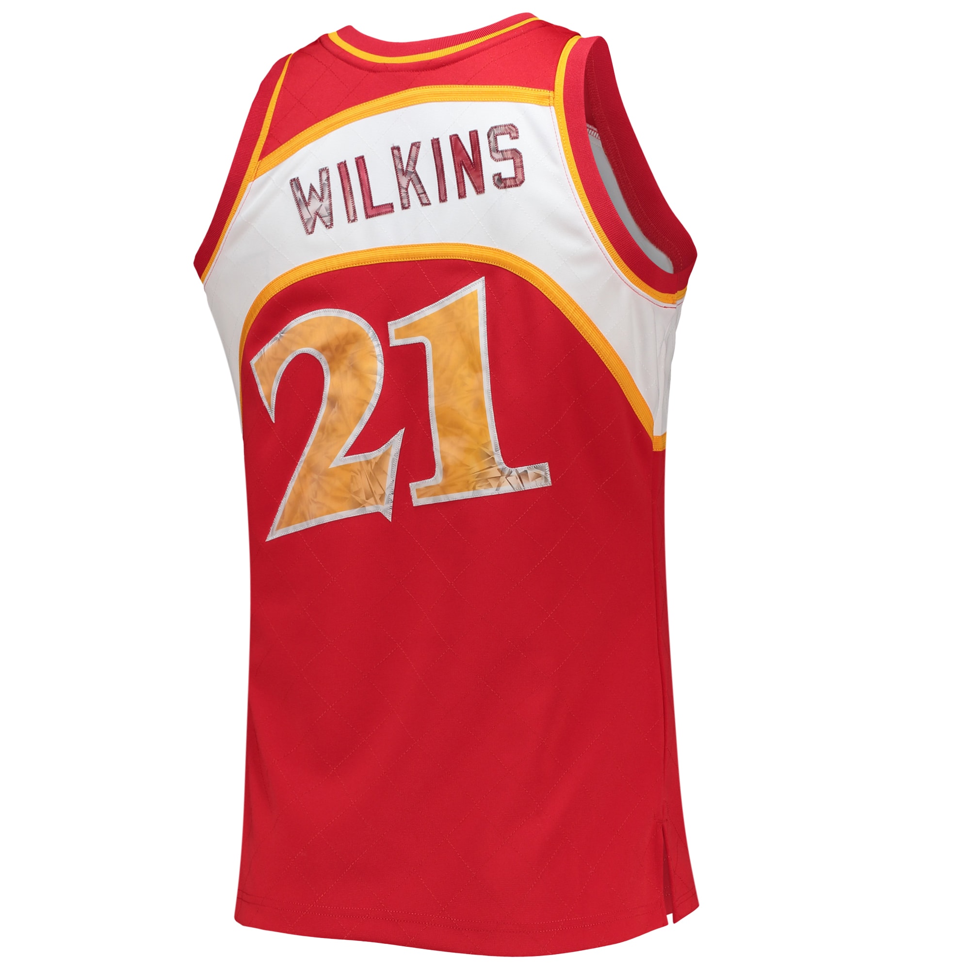 Men's Atlanta Hawks Dominique Wilkins Red 1986/87 Hardwood Classics NBA 75th Anniversary Diamond Swingman Jersey