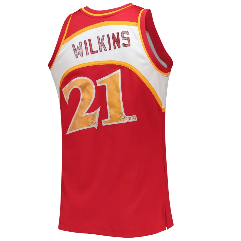 Men's Atlanta Hawks Dominique Wilkins Red 1986/87 Hardwood Classics NBA 75th Anniversary Diamond Swingman Jersey
