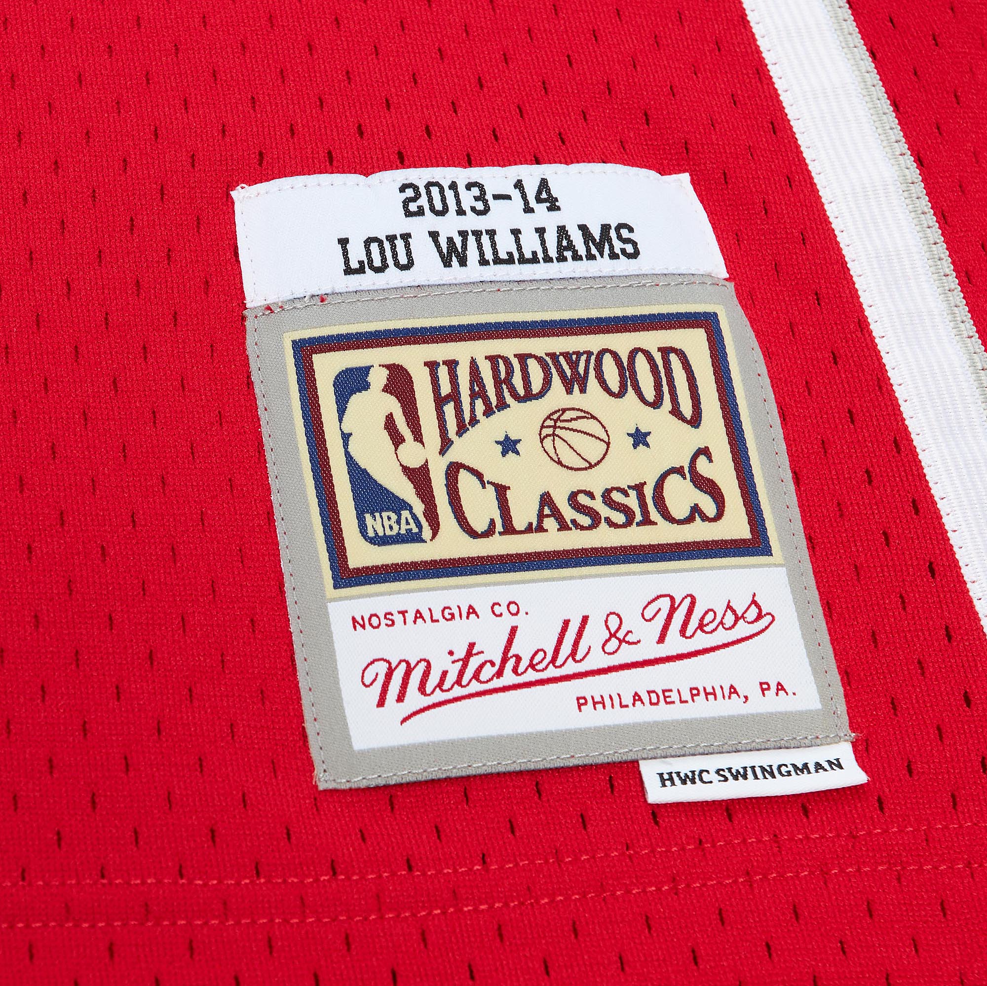 Men's Atlanta Hawks Lou Williams Red 2001/02 Hardwood Classics Swingman Jersey