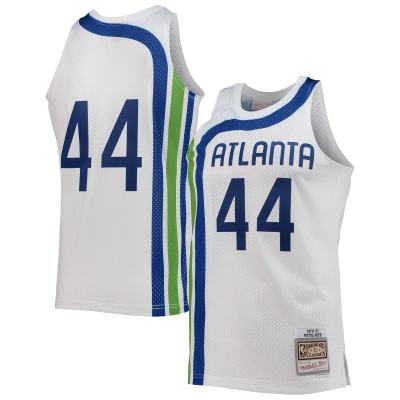 Men's Atlanta Hawks Pete Maravich White 1970/71 Hardwood Classics Swingman Jersey 01
