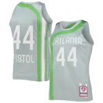 Men's Atlanta Hawks Pete Maravich Silver 75th Anniversary 1971/72 Hardwood Classics Swingman Jersey