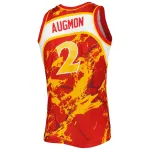 Men's Atlanta Hawks Stacey Augmon Red 1991/92 Hardwood Classics Marble Swingman Jersey