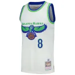 Men's Atlanta Hawks Steve Smith Cream Chainstitch Swingman Jersey