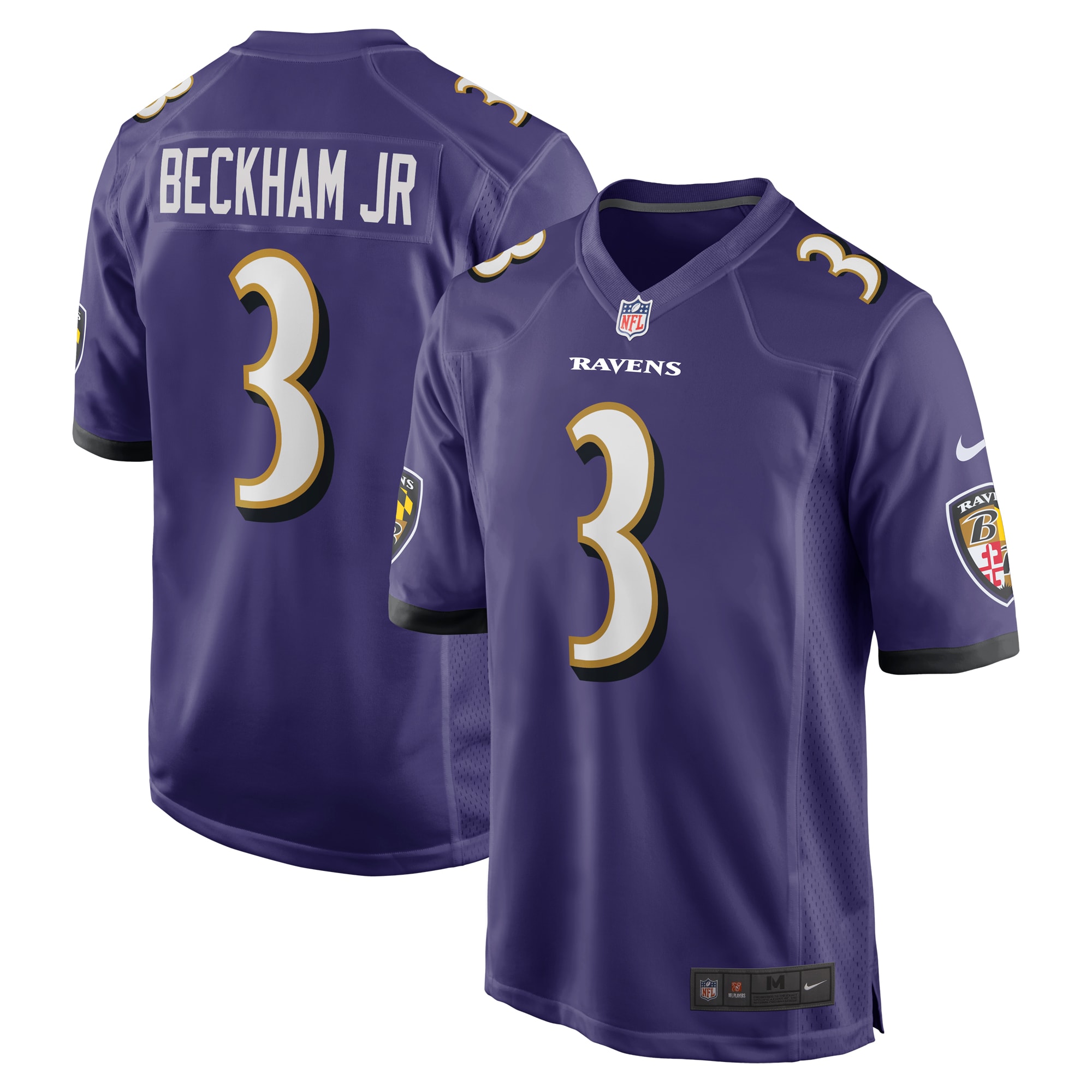 Men's Baltimore Ravens Odell Beckham Jr. Purple Game Jersey
