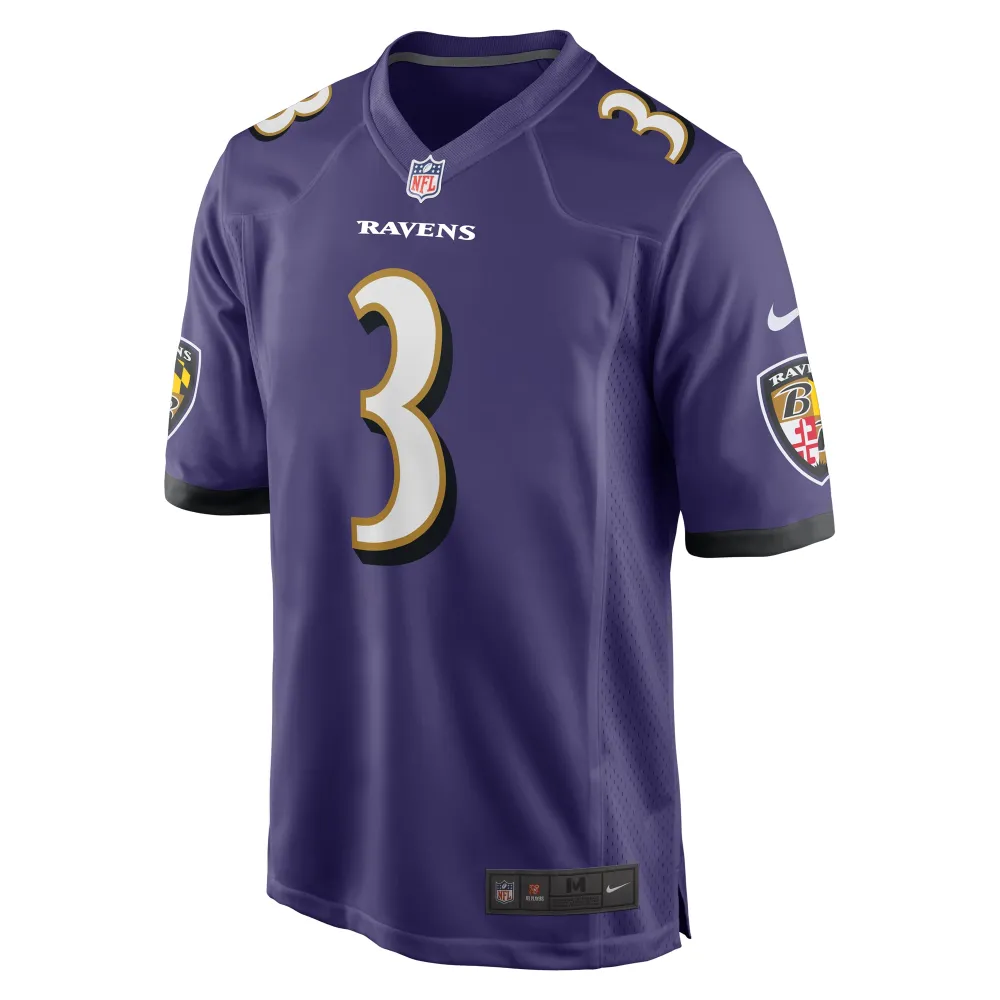 Men's Baltimore Ravens Odell Beckham Jr. Purple Game Jersey