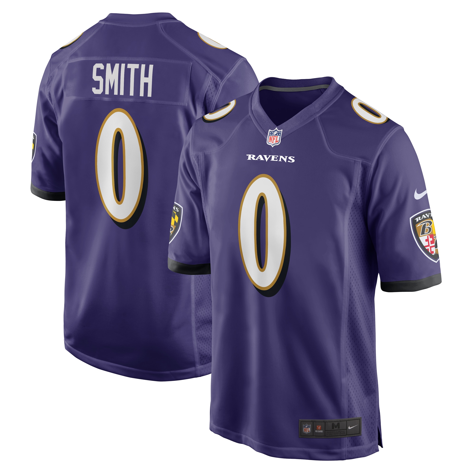 Men's Baltimore Ravens Roquan Smith Purple Team Game Jersey