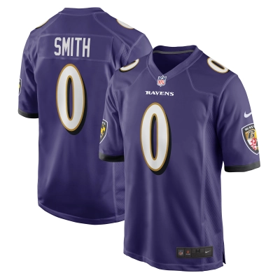Men's Baltimore Ravens Roquan Smith Purple Team Game Jersey 01
