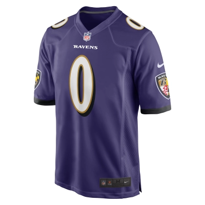 Men's Baltimore Ravens Roquan Smith Purple Team Game Jersey 02