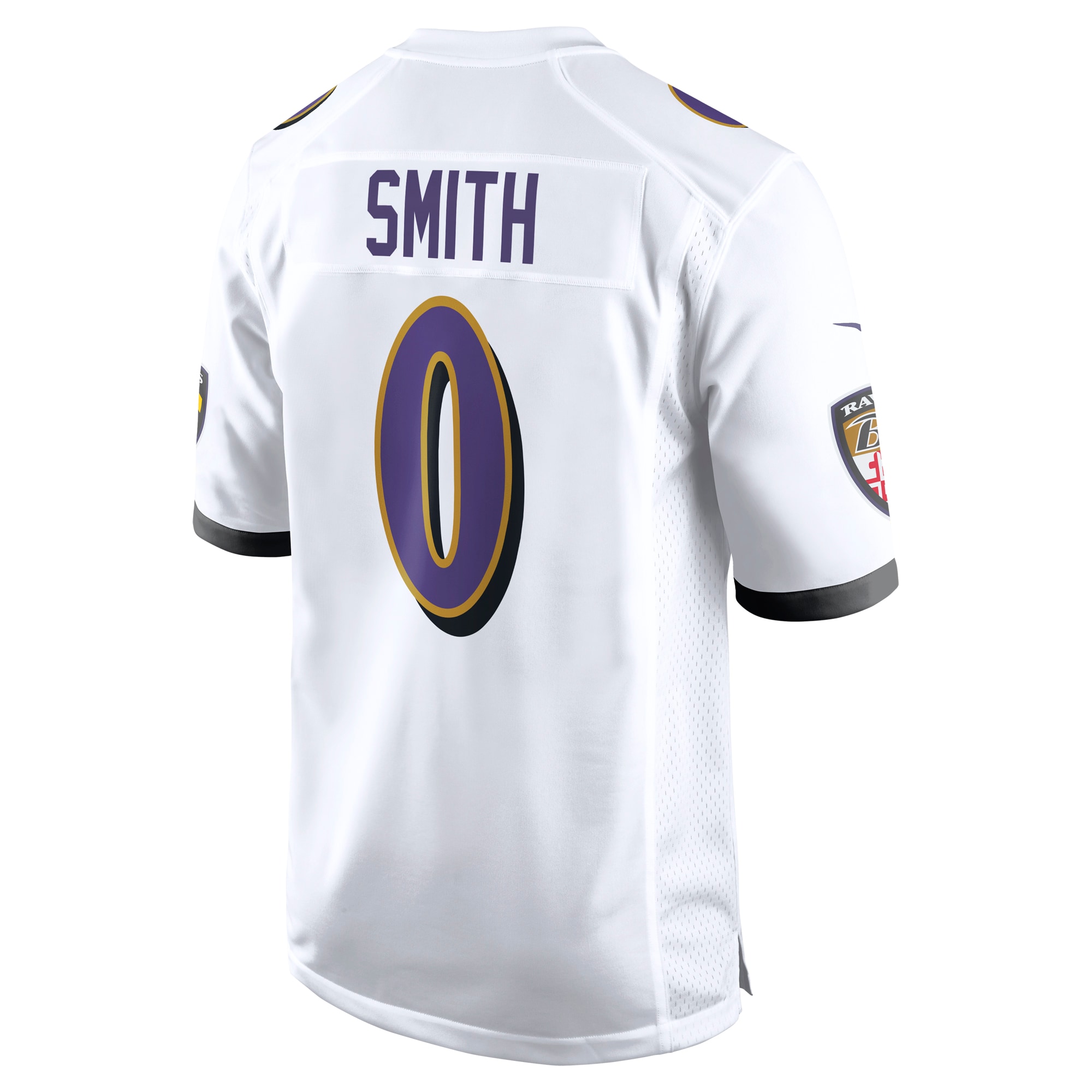 Men's Baltimore Ravens Roquan Smith White Game Jersey