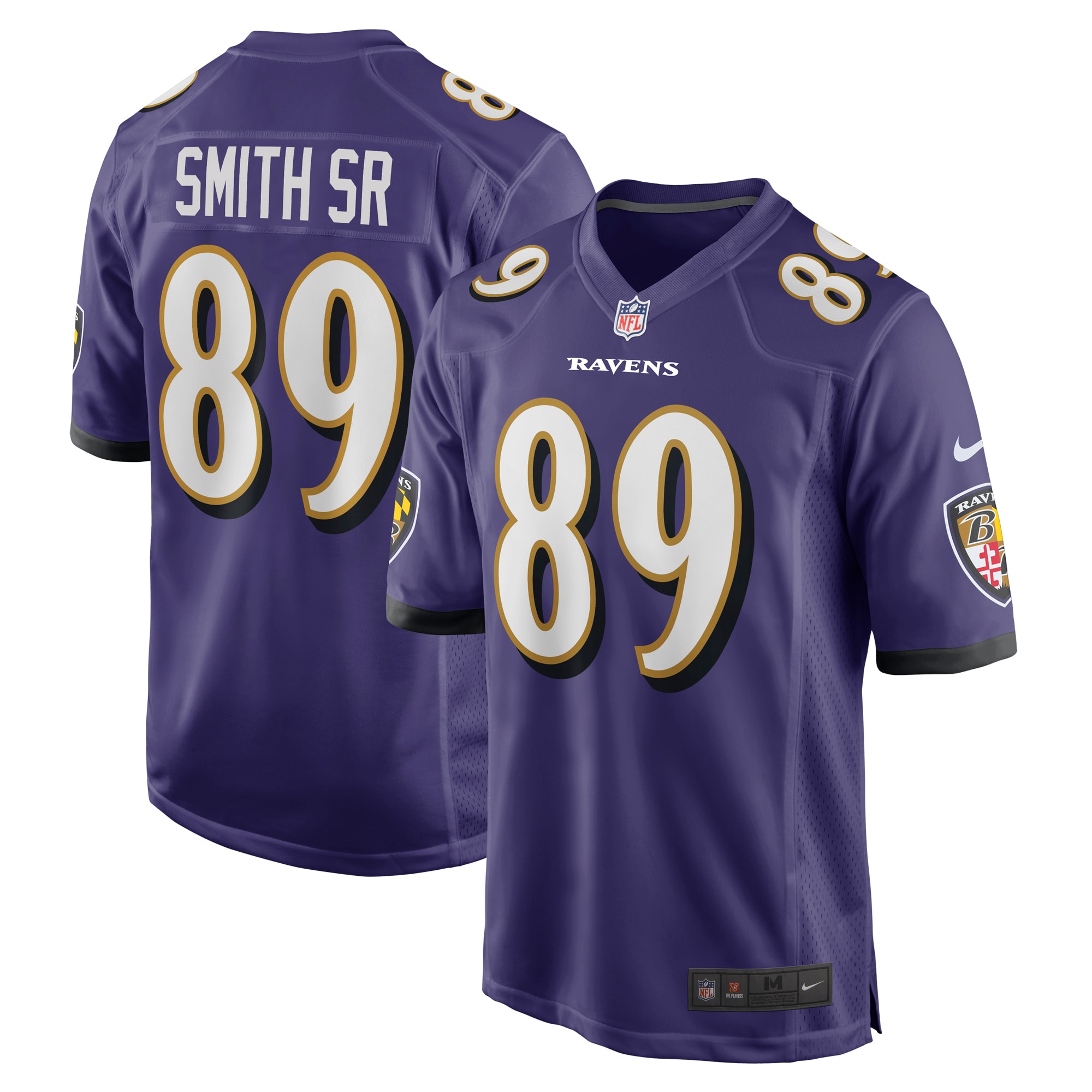 Men's Baltimore Ravens Steve Smith Sr. Purple Retired Player Game Jersey