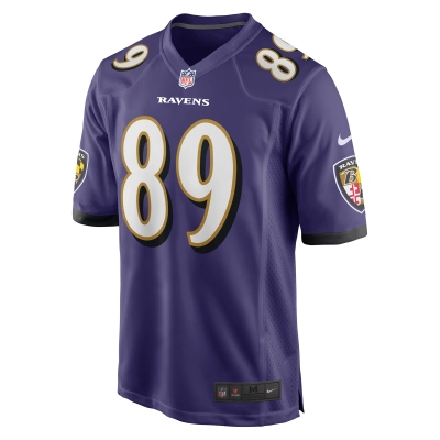 Men's Baltimore Ravens Steve Smith Sr. Purple Retired Player Game Jersey 02
