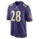Men's Baltimore Ravens Trayvon Mullen Jr. Purple Team Game Jersey