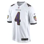 Men's Baltimore Ravens Zay Flowers White Game Jersey