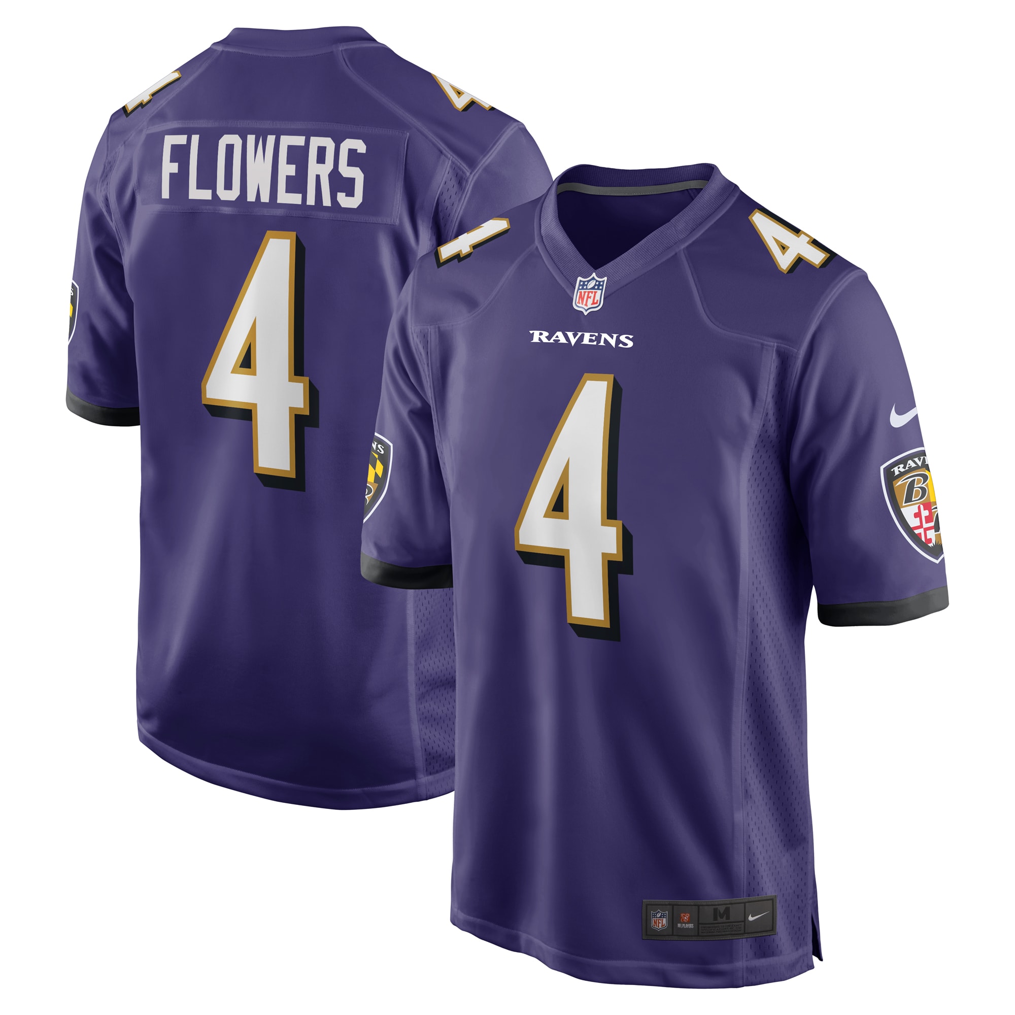 Men's Baltimore Ravens Zay Flowers Purple 2023 NFL Draft First Round Pick Game Jersey