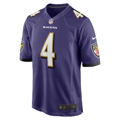 Men's Baltimore Ravens Zay Flowers Purple 2023 NFL Draft First Round Pick Game Jersey 02