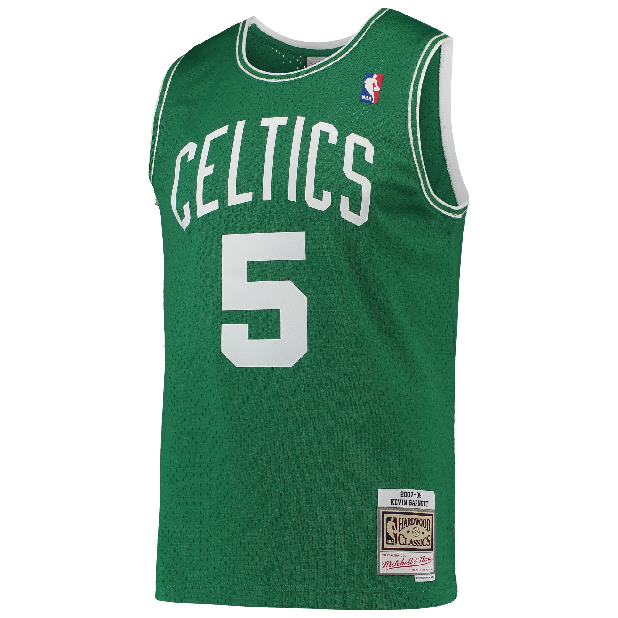 Men's Boston Celtics Kevin Garnett Kelly Green 2007/08 Hardwood Classics Swingman Jersey