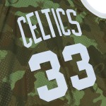 Men's Boston Celtics Larry Bird Camo Hardwood Classics 1985/86 Ghost Green Swingman Jersey