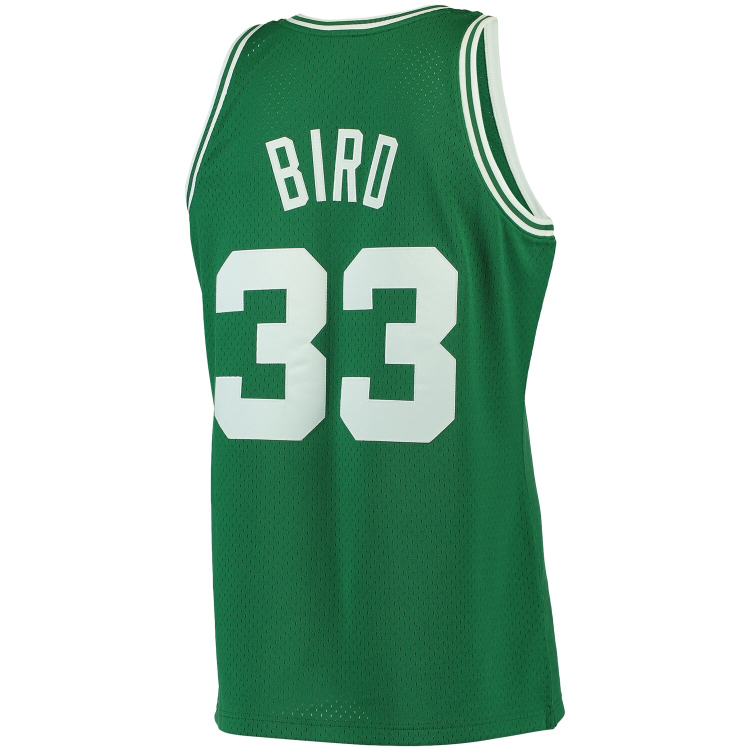 Men's Boston Celtics Larry Bird Kelly Green 1985/86 Big & Tall Hardwood Classics Swingman Jersey