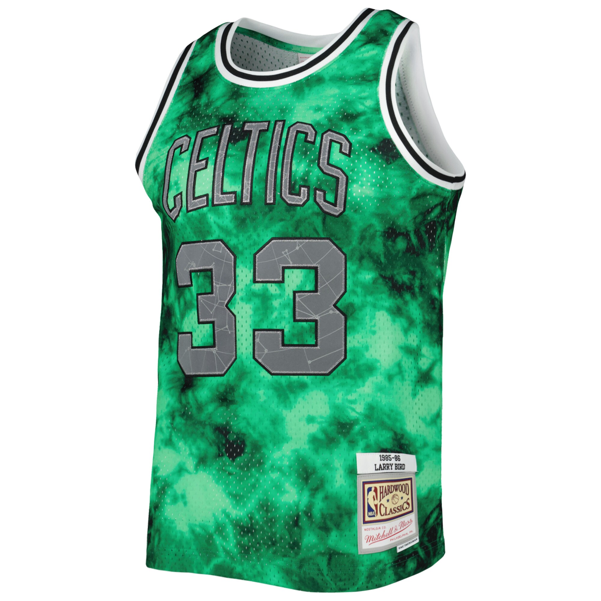 Men's Boston Celtics Larry Bird Kelly Green 1985/86 Galaxy Swingman Jersey