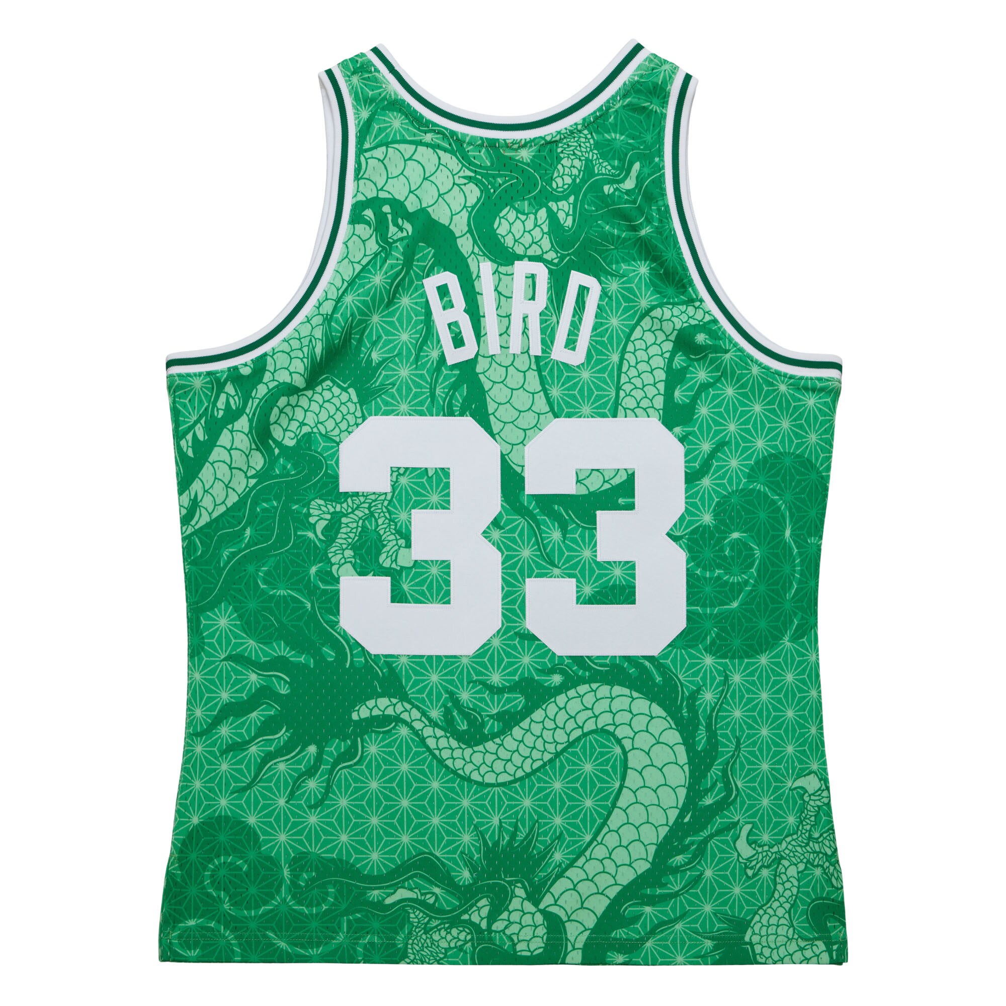 Men's Boston Celtics Larry Bird Kelly Green 1985/86 Hardwood Classics Asian Heritage 6.0 Swingman Throwback Player Jersey