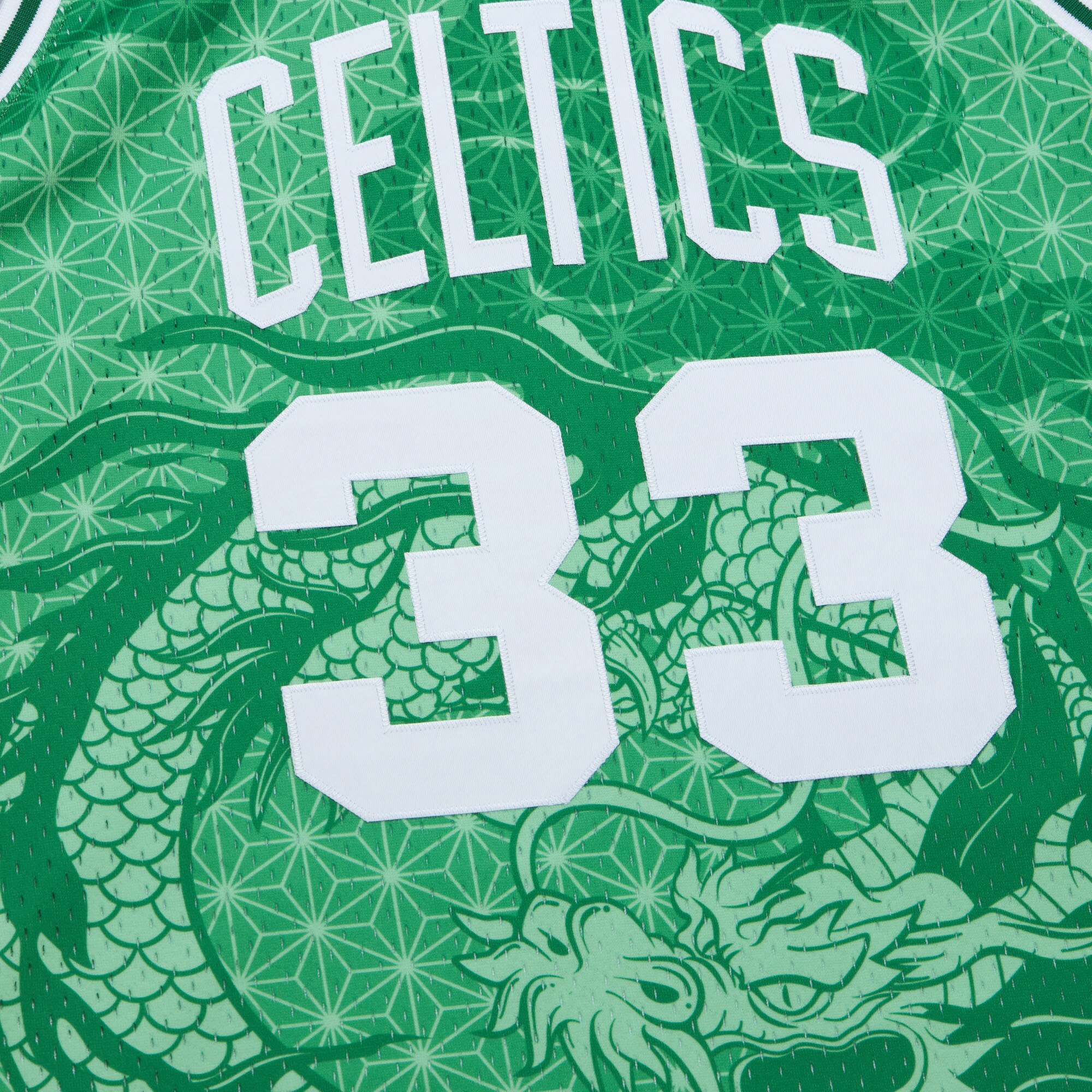 Men's Boston Celtics Larry Bird Kelly Green 1985/86 Hardwood Classics Asian Heritage 6.0 Swingman Throwback Player Jersey