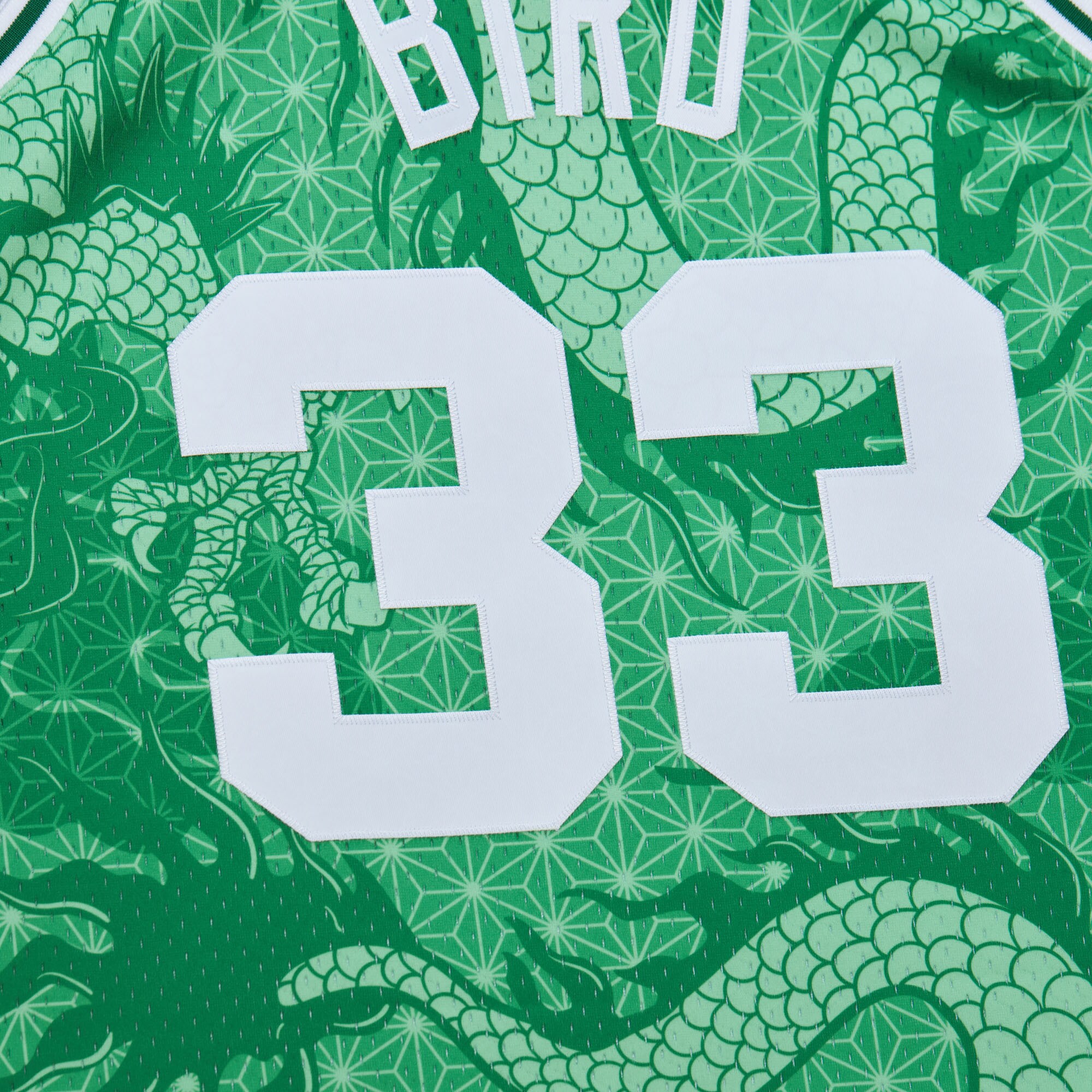 Men's Boston Celtics Larry Bird Kelly Green 1985/86 Hardwood Classics Asian Heritage 6.0 Swingman Throwback Player Jersey