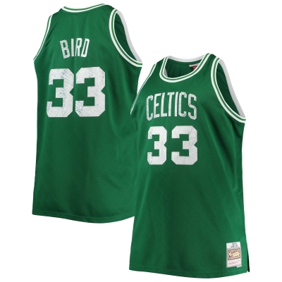 Men's Boston Celtics Larry Bird Kelly Green Big & Tall 1985/86 NBA 75th Anniversary Diamond Swingman Jersey 01
