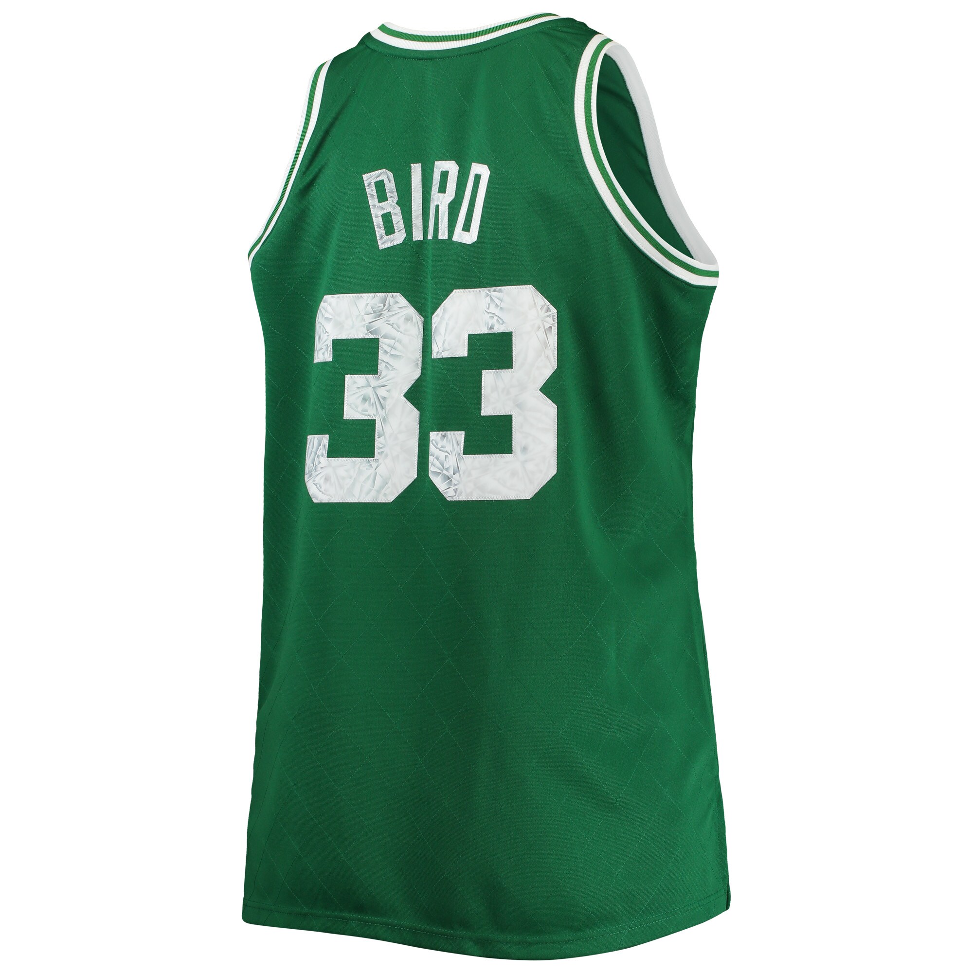 Men's Boston Celtics Larry Bird Kelly Green Big & Tall 1985/86 NBA 75th Anniversary Diamond Swingman Jersey