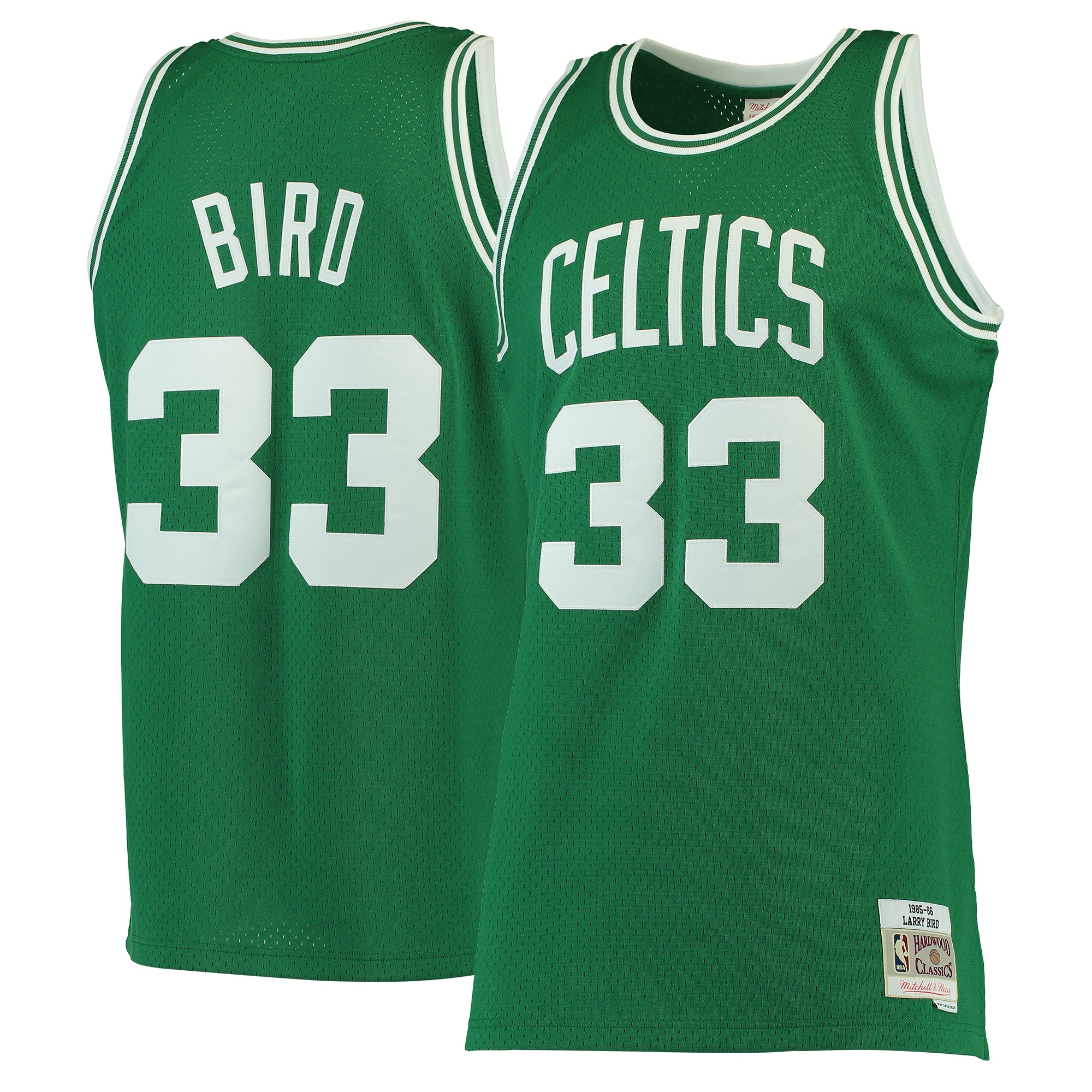 Men's Boston Celtics Larry Bird Kelly Green Hardwood Classics Swingman Jersey