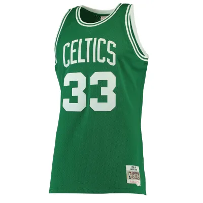 Men's Boston Celtics Larry Bird Kelly Green Hardwood Classics Swingman Jersey 02