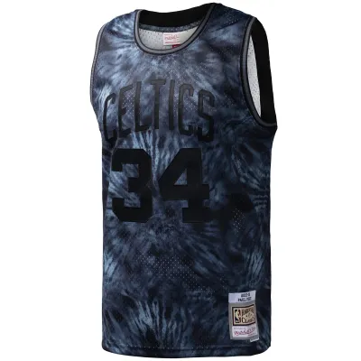 Men's Boston Celtics Paul Pierce Black Hardwood Classics 2007/08 Tie-Dye Swingman Jersey 02