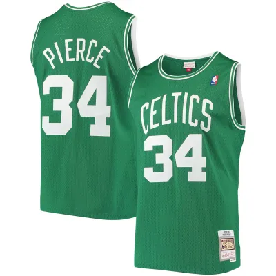 Men's Boston Celtics Paul Pierce Kelly Green Hardwood Classics Swingman Jersey 01