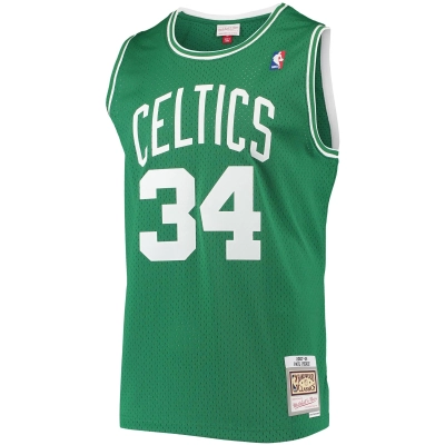 Men's Boston Celtics Paul Pierce Kelly Green Hardwood Classics Swingman Jersey 02