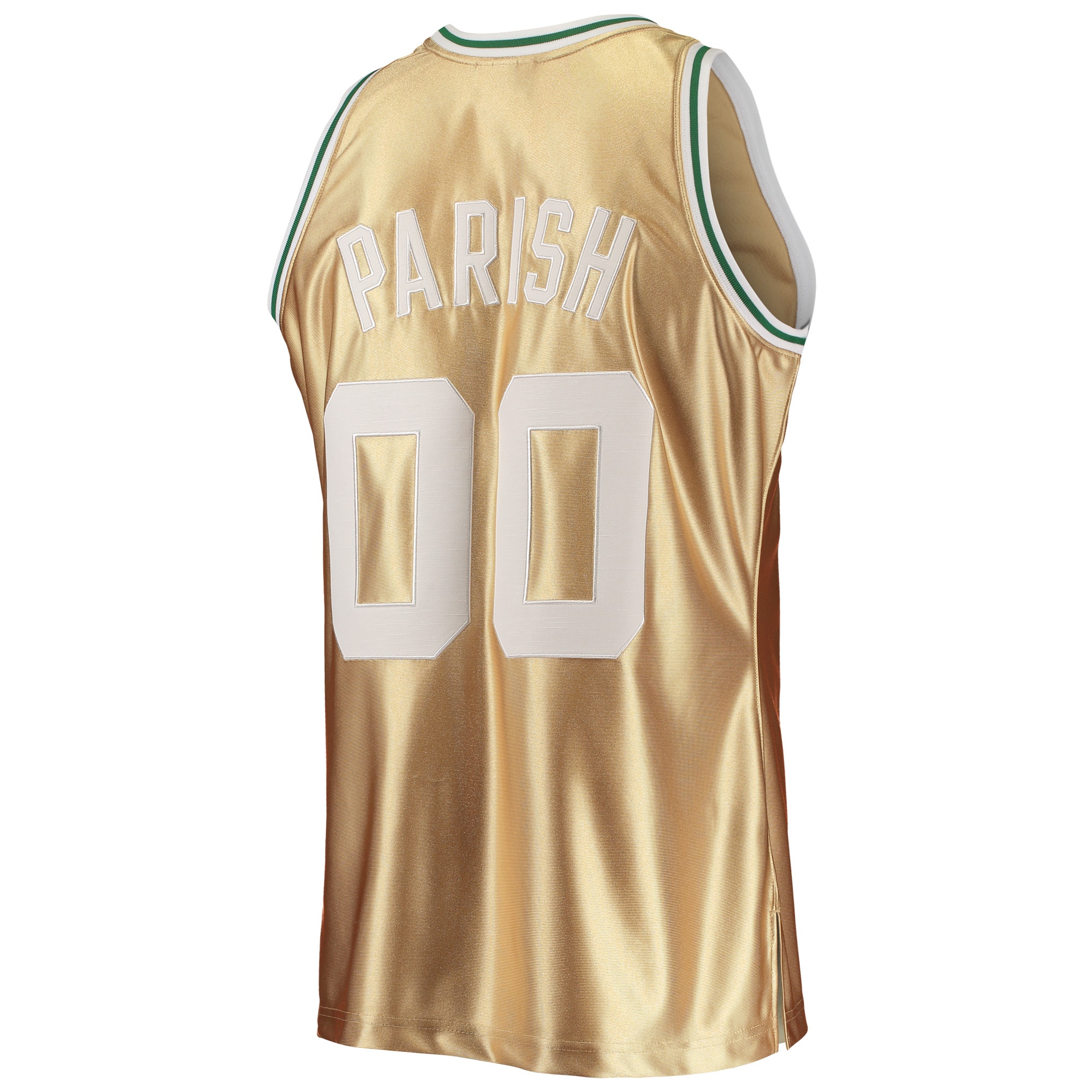 Men's Boston Celtics Robert Parish Gold 75th Anniversary 1985/86 Hardwood Classics Swingman Jersey