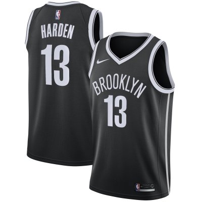 Men's Brooklyn Nets James Harden Black 2020/21 Swingman Jersey - Icon Edition 01