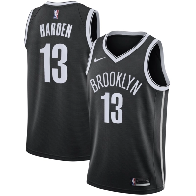 Men's Brooklyn Nets James Harden Black 2020/21 Swingman Jersey - Icon Edition 01