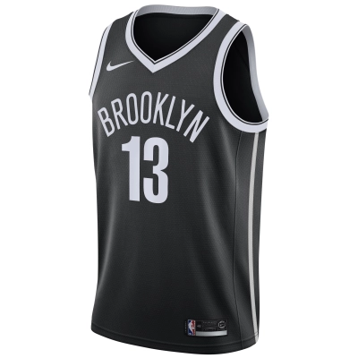 Men's Brooklyn Nets James Harden Black 2020/21 Swingman Jersey - Icon Edition 02