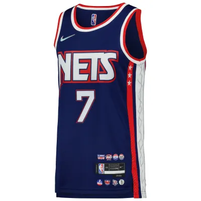 Men's Brooklyn Nets Kevin Durant Blue Swingman Player Jersey - City Edition 02