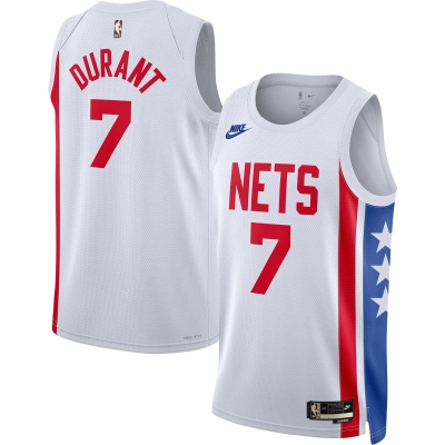 Men's Brooklyn Nets Kevin Durant White Swingman Jersey - Classic Edition 01