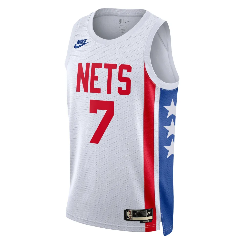 Men's Brooklyn Nets Kevin Durant White Swingman Jersey - Classic Edition