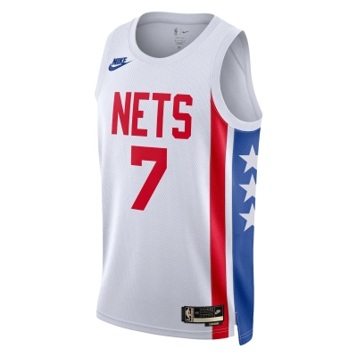 Men's Brooklyn Nets Kevin Durant White Swingman Jersey - Classic Edition 02