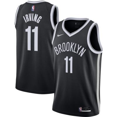 Men's Brooklyn Nets Kyrie Irving Black 2020/21 Swingman Jersey - Icon Edition 01