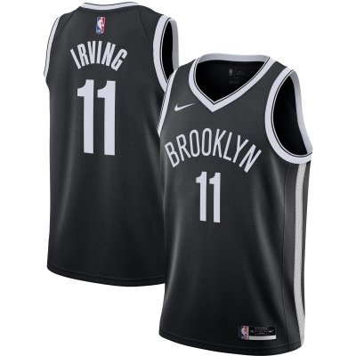 Men's Brooklyn Nets Kyrie Irving Black 2020/21 Swingman Jersey - Icon Edition 01