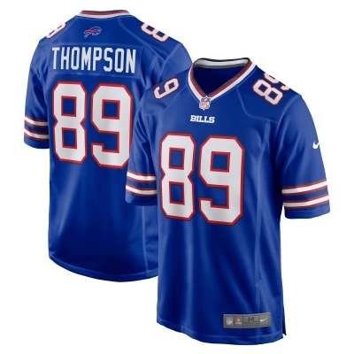 Men's Buffalo Bills Bryan Thompson Royal Team Game Jersey 01