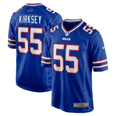 Men's Buffalo Bills Christian Kirksey Royal Team Game Jersey 01