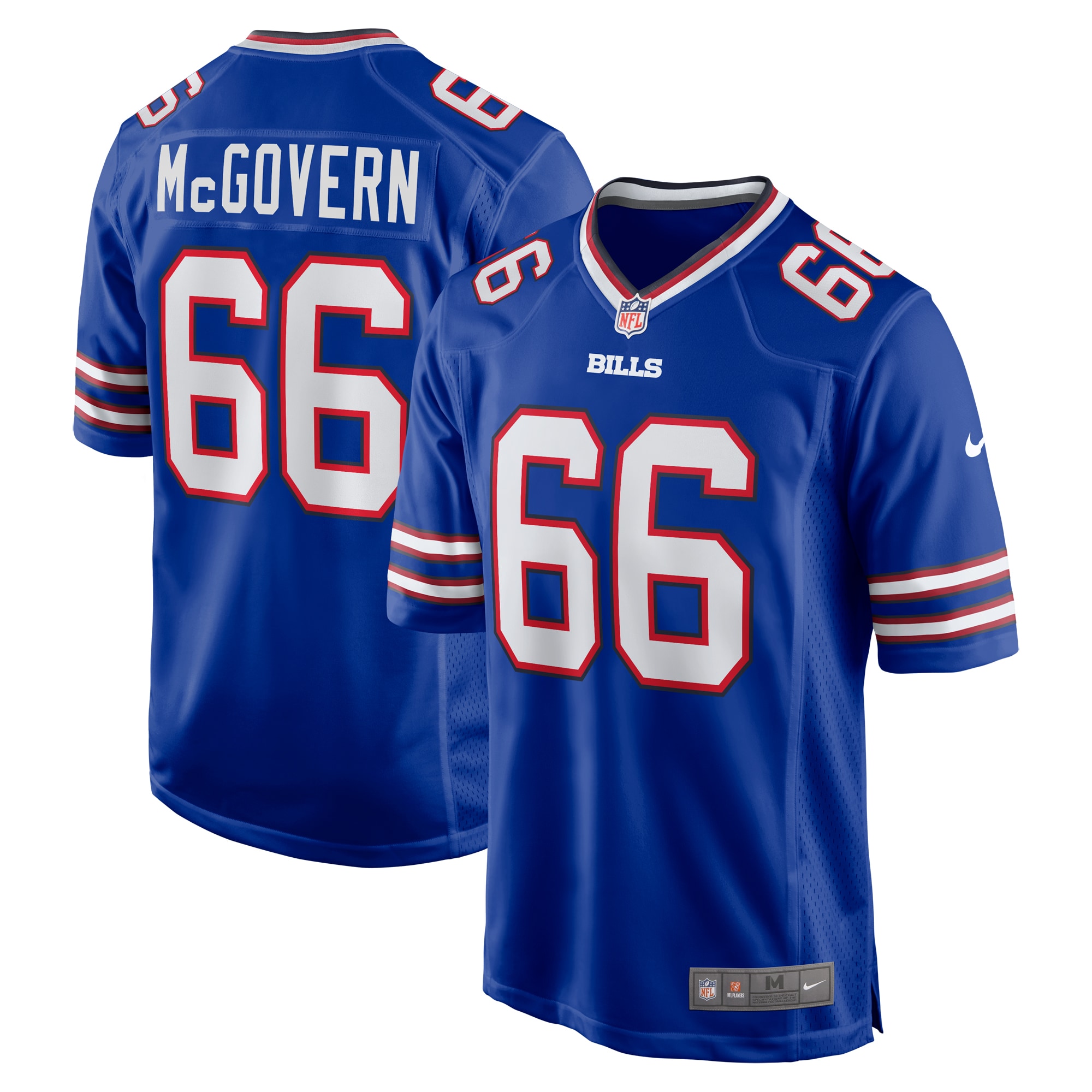 Men's Buffalo Bills Connor McGovern Royal Game Player Jersey